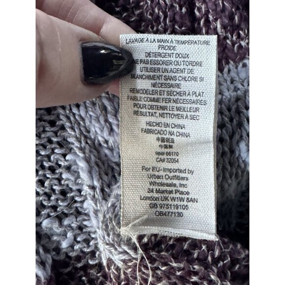 Free People Women's Sz XS Free Spirit Stripe Long Cardigan in Lavender Combo - Picture 9 of 10